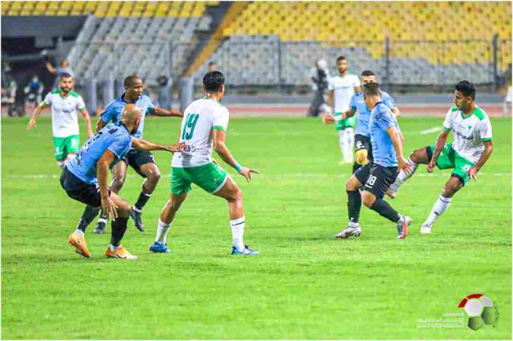 جانب من مباراة المصري وغزل المحلة